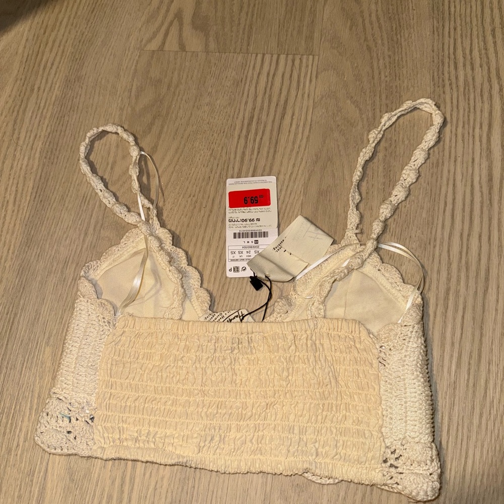Small Crochet Crop top that is never worn! Can also be used as a Bra!